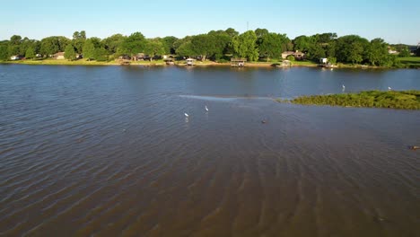 Imágenes-Aéreas-Del-Lago-Cedar-Creek-En-Texas