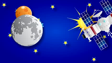 el satélite artificial del planeta tierra