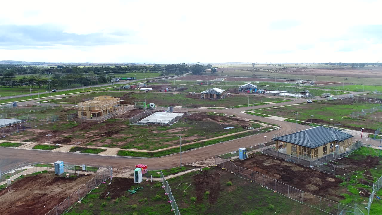 건설 주택 단지 비행