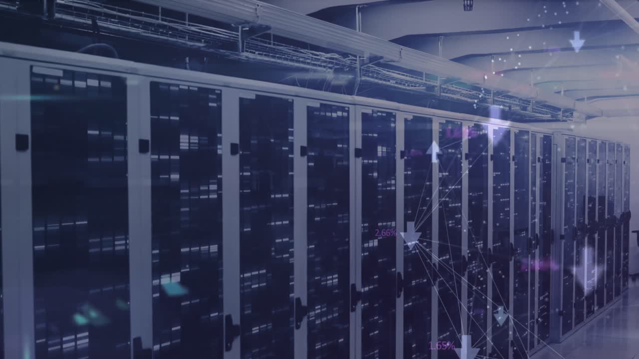 Animation of connections and data over servers