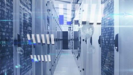animation of data processing over computer servers