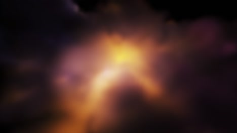 abstract animation of dynamic steam, a light shining through smoke