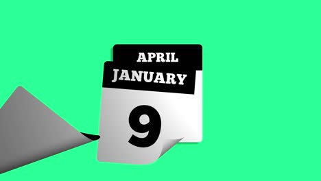 calendar with days countdown for april month