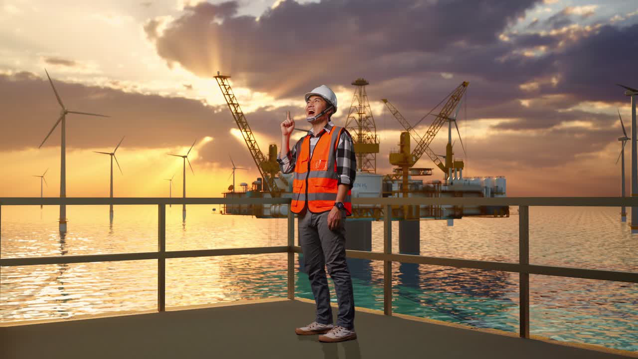 해상 풍력 농장 플랫폼의 엔지니어