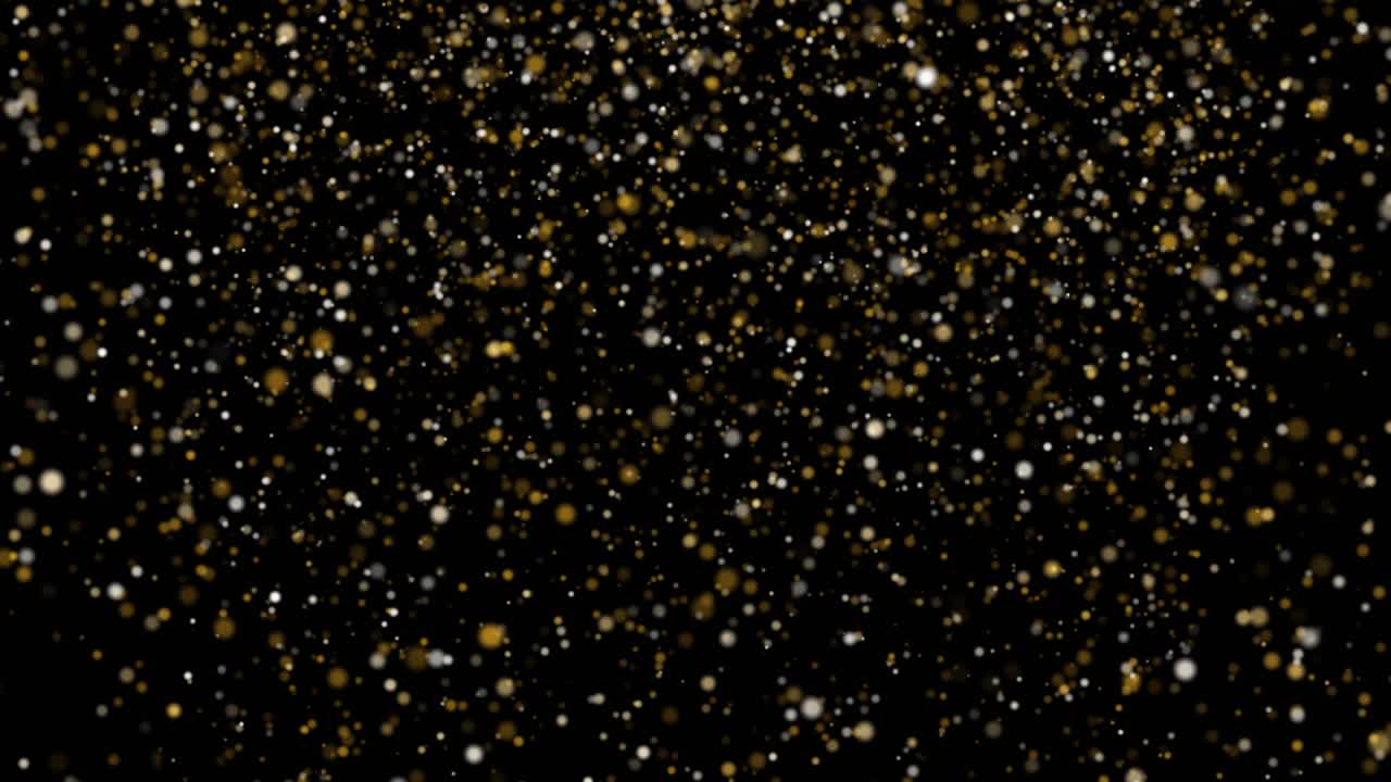 partículas de polvo dorado brillante estilo navideño bucle sin interrupción 4k, podría usarse para fiestas de cumpleaños celebración navidad año nuevo o videos relacionados con proyectos de vacaciones