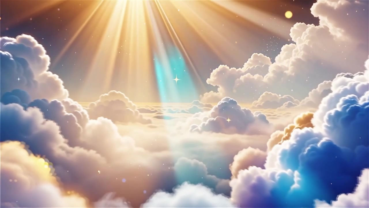 Christian Heavenly Light Worship Background