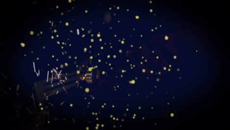 animación de puntos de luz sobre un fondo negro