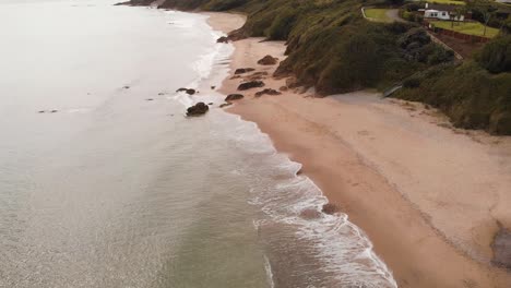 wexford, ireland - aerial view of ballymoney beach