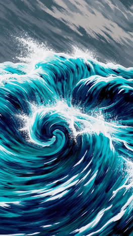 powerful turquoise waves