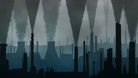 el medio ambiente se arruina por el smog contaminado