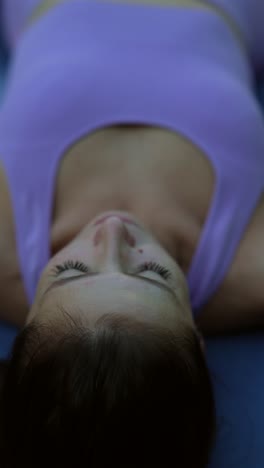 woman meditating or resting