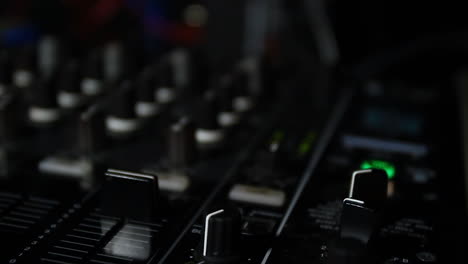 dj audio mixer at a club