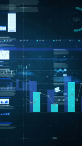 compuesto digital de gráficos financieros 4k