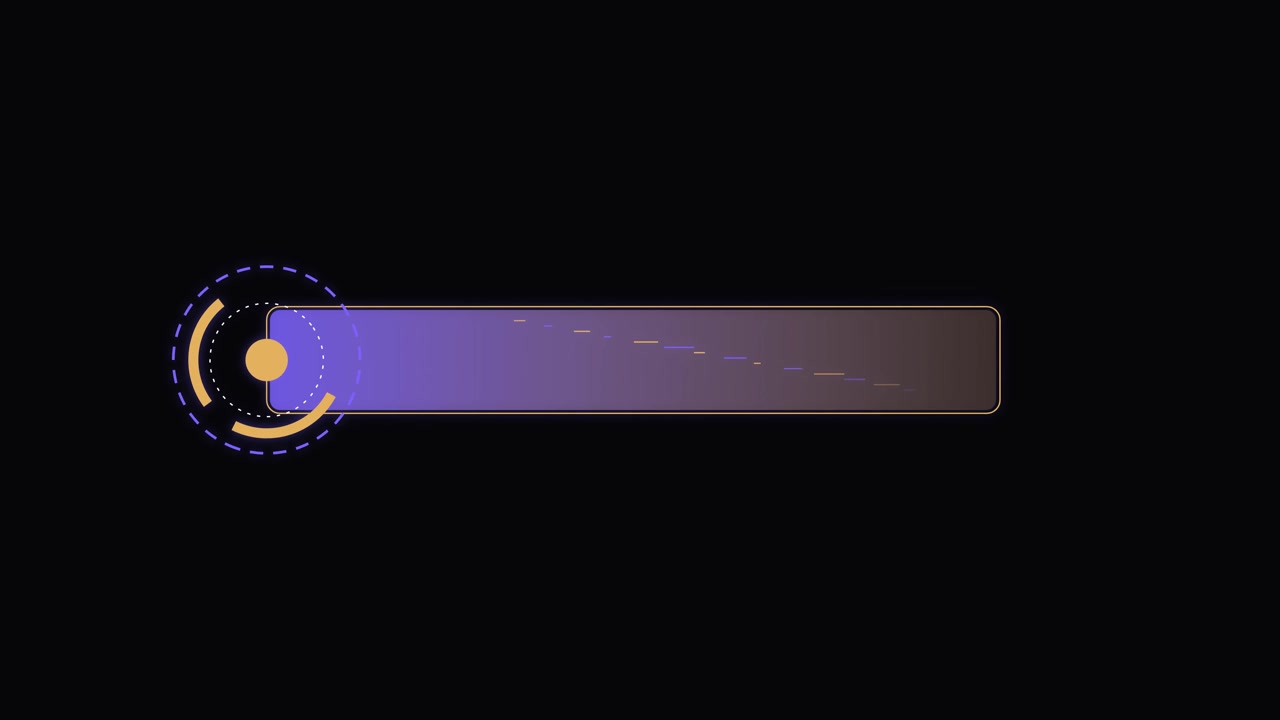 Animated Digital Lower Third Graphic with Futuristic HUD Elements