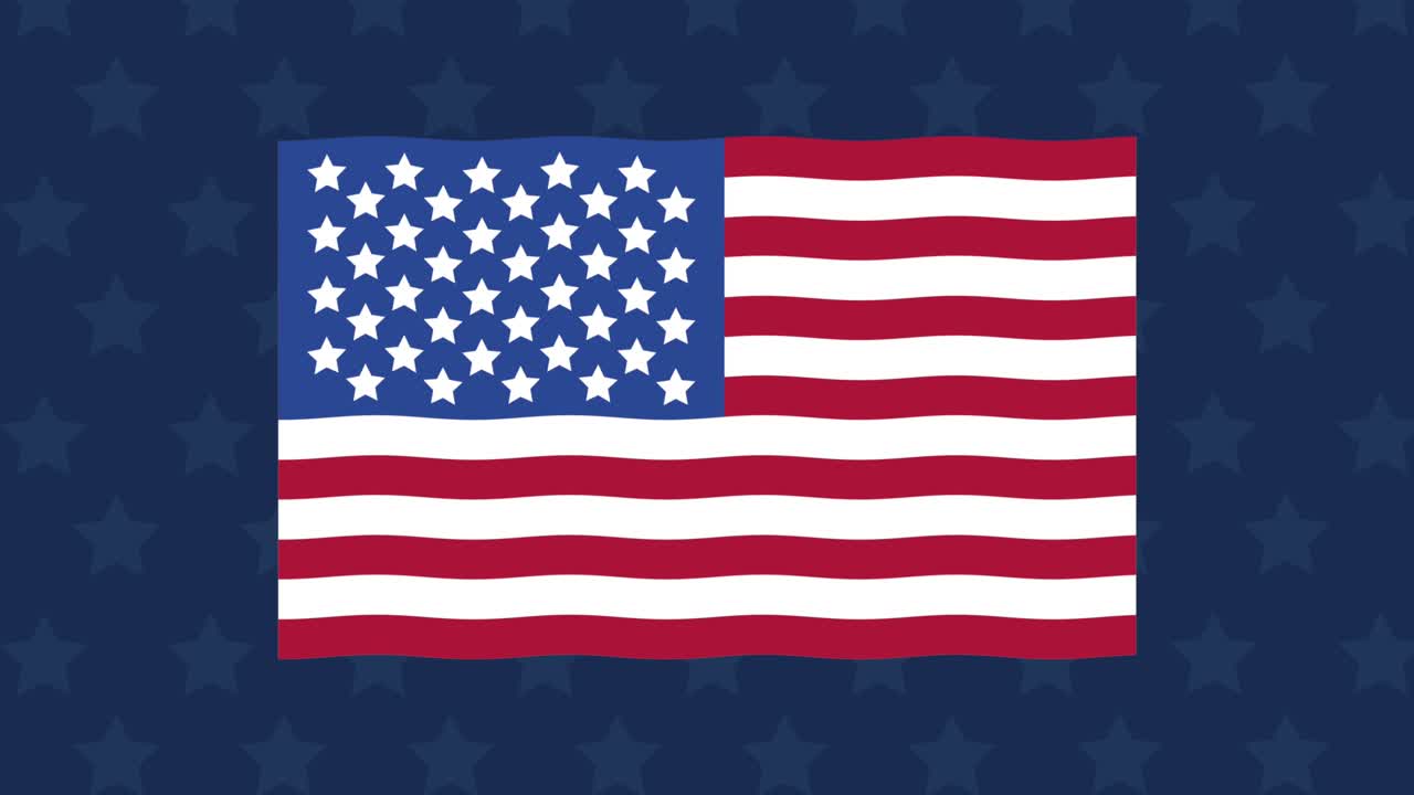 Vector bandera de Estados Unidos ondeando