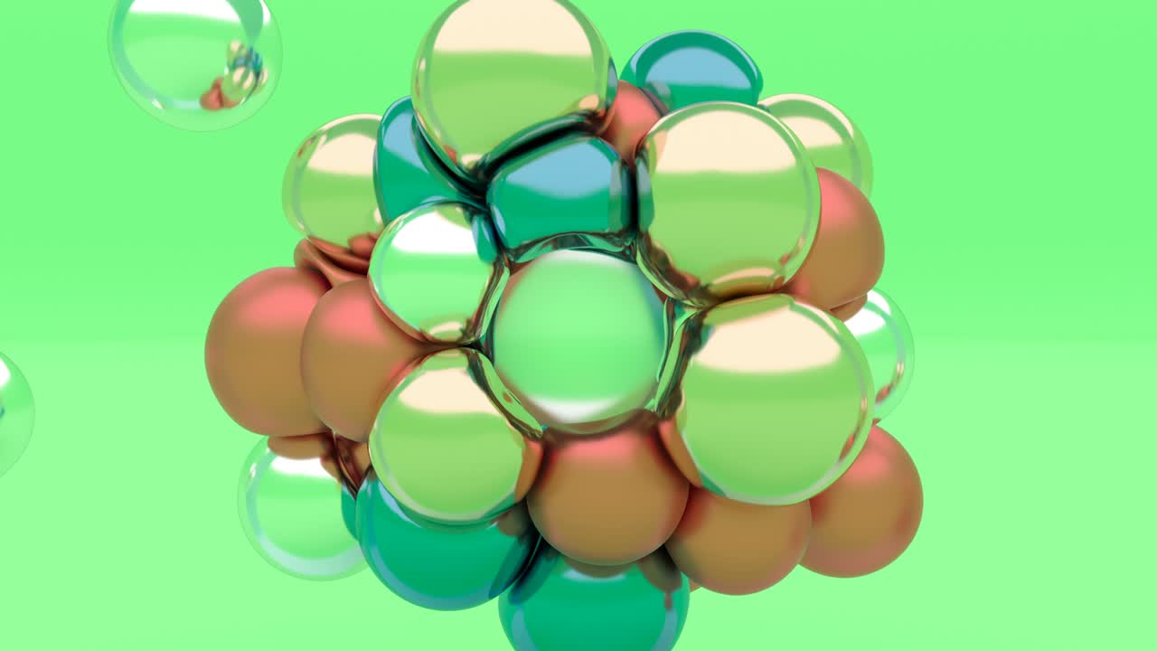 Modern minimal animation design concept trendy 3d Fluid art soft body physics 4k