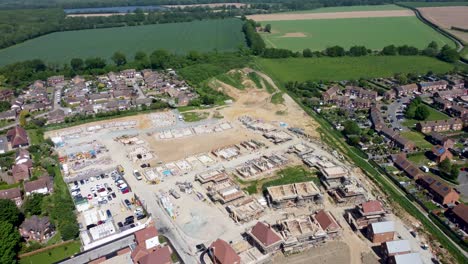 imágenes aéreas de nuevas casas en construcción