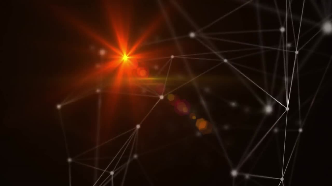 animación de la red de conexiones y procesamiento de datos