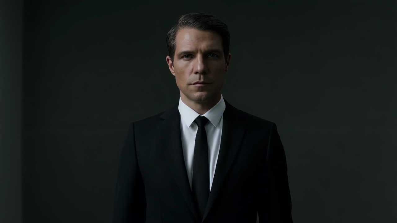 Portrait of a Man in a Black Suit