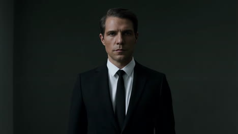 portrait of a man in a black suit