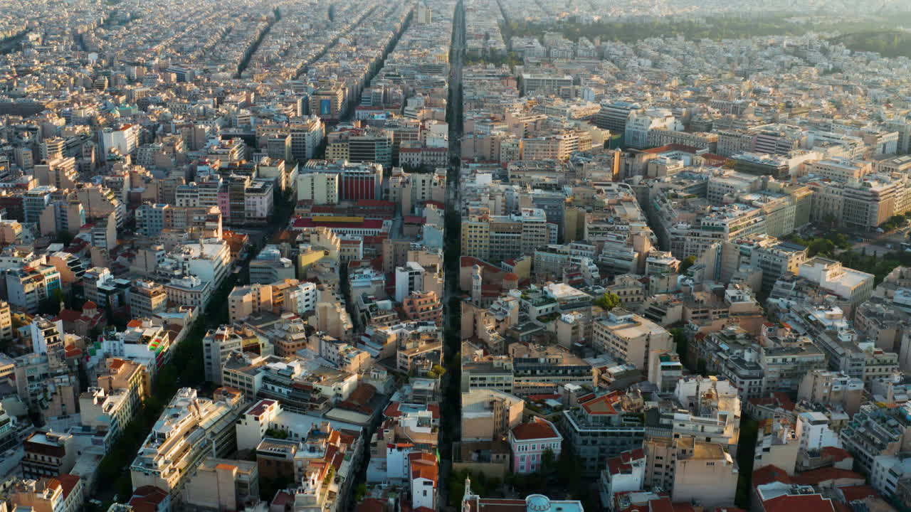 Aerial View of Athens Cityscape