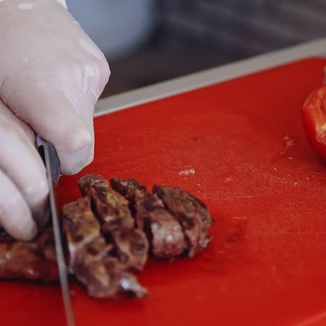 chef decorating dish