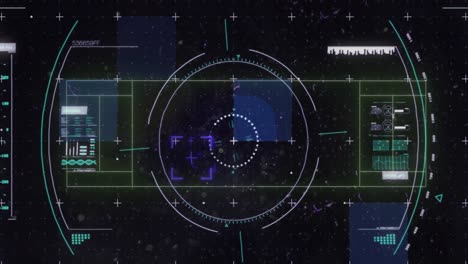 animation of financial data processing over scope scanning