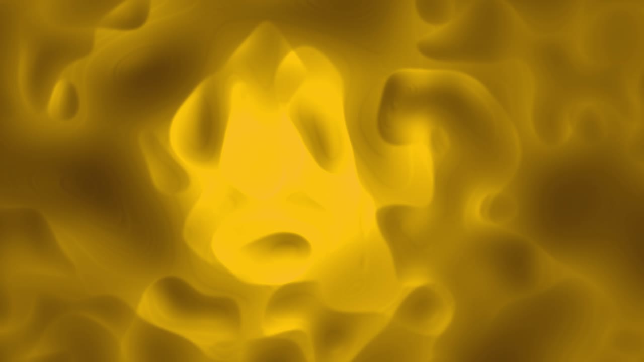 Fondo abstracto dinámico de movimiento fluido en amarillo dorado.