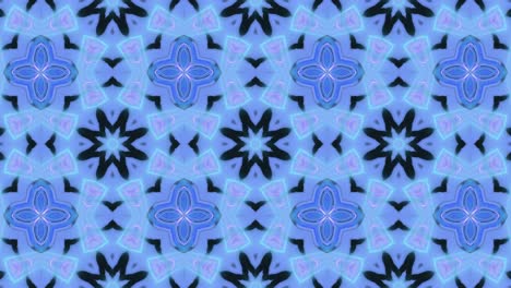 3d looped abstract ornate decorative background. hypnotic trendy blue colored kaleidoscope.