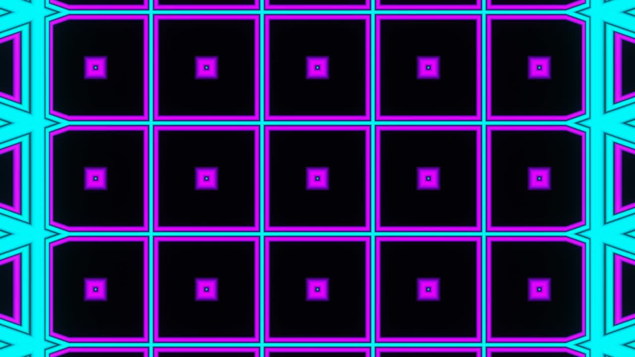 una abstracción multicolor pulsando sobre un fondo negro.