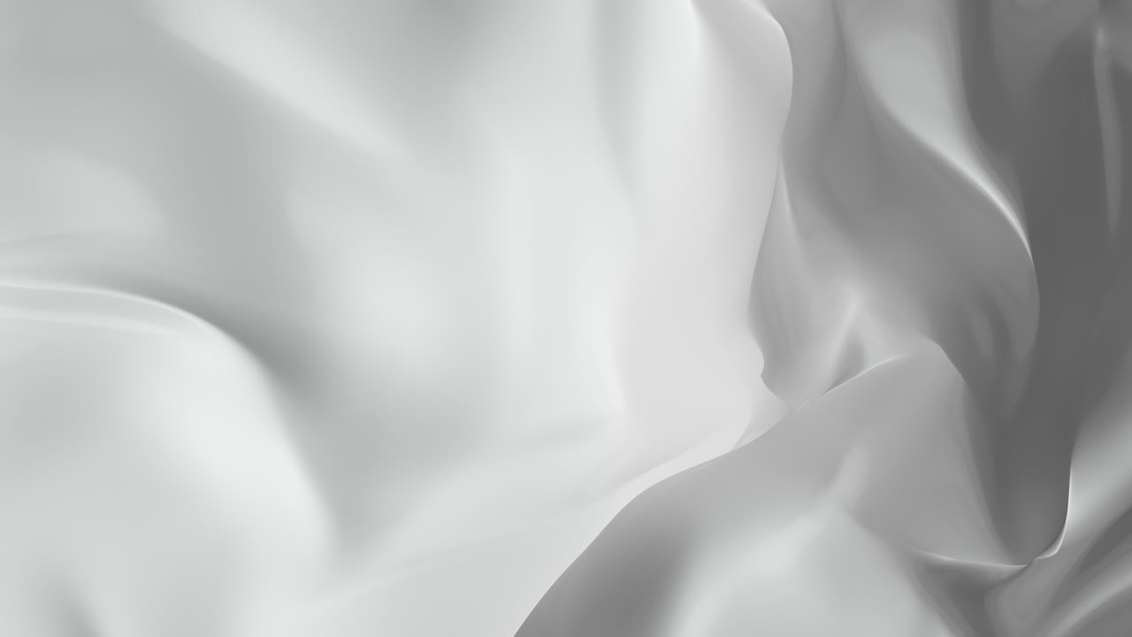 Gentle milky white smooth monotone waves flow over texture background