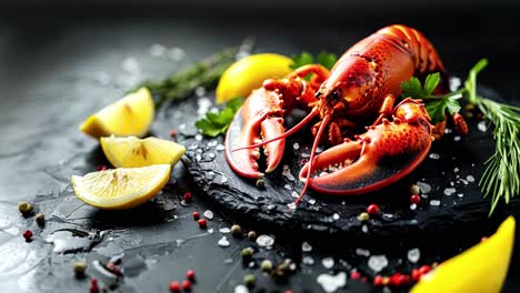 lobster with lemon and parsley