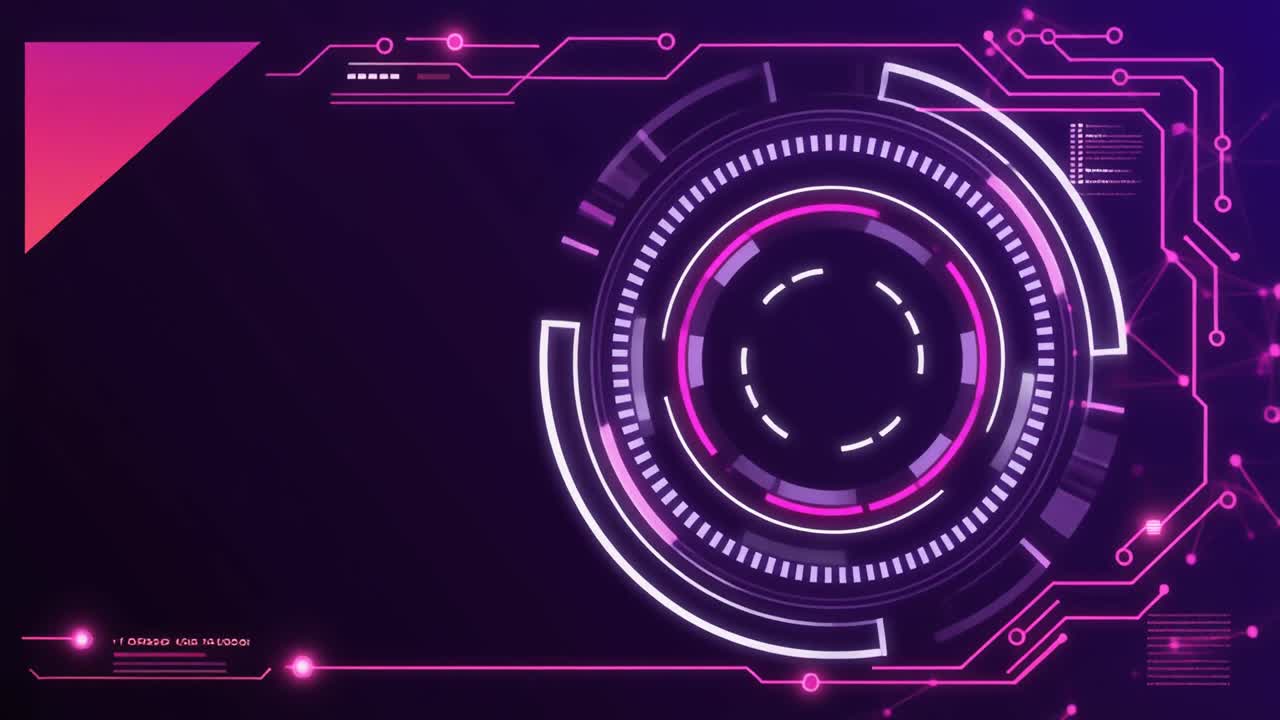 Animated Futuristic Technology Background with Circuit Board Elements