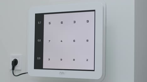 eye chart visual acuity test