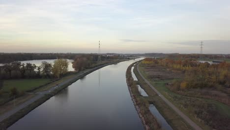 view of the lake and canal in holland