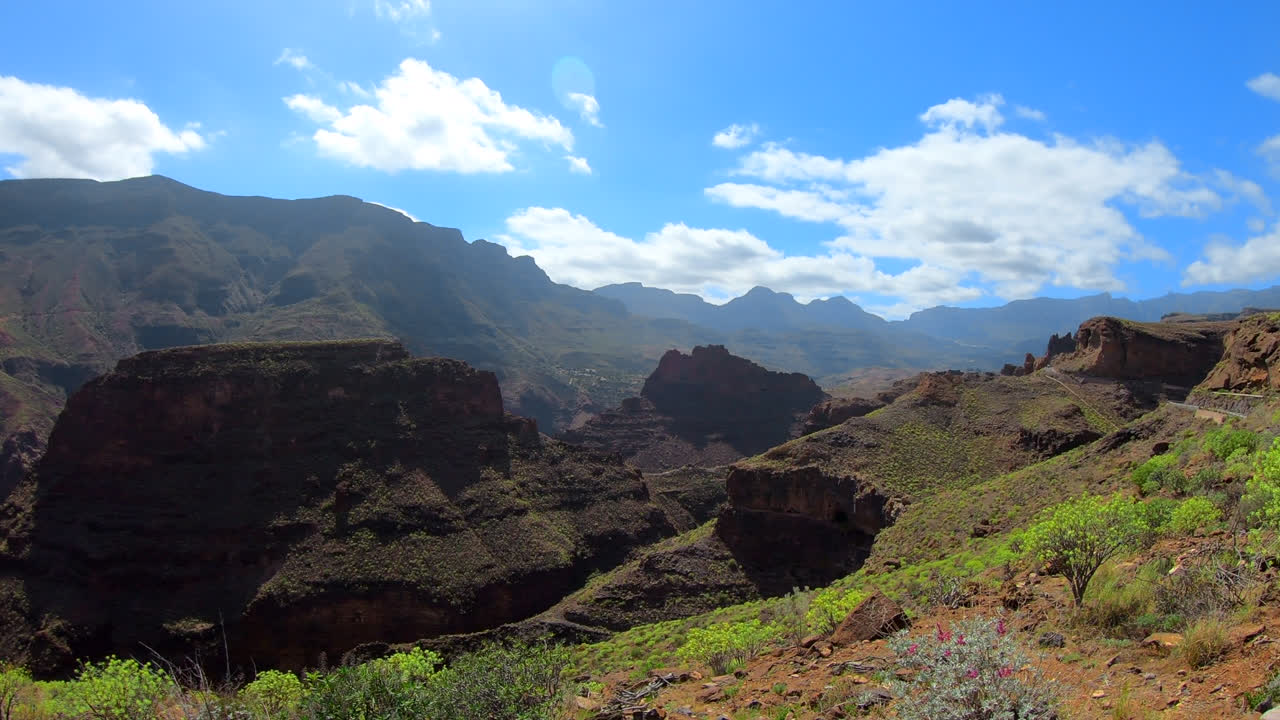 panorama de la isla de gran canaria y el mirador el guriete