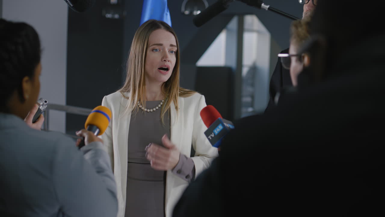 Press Conference with Politician