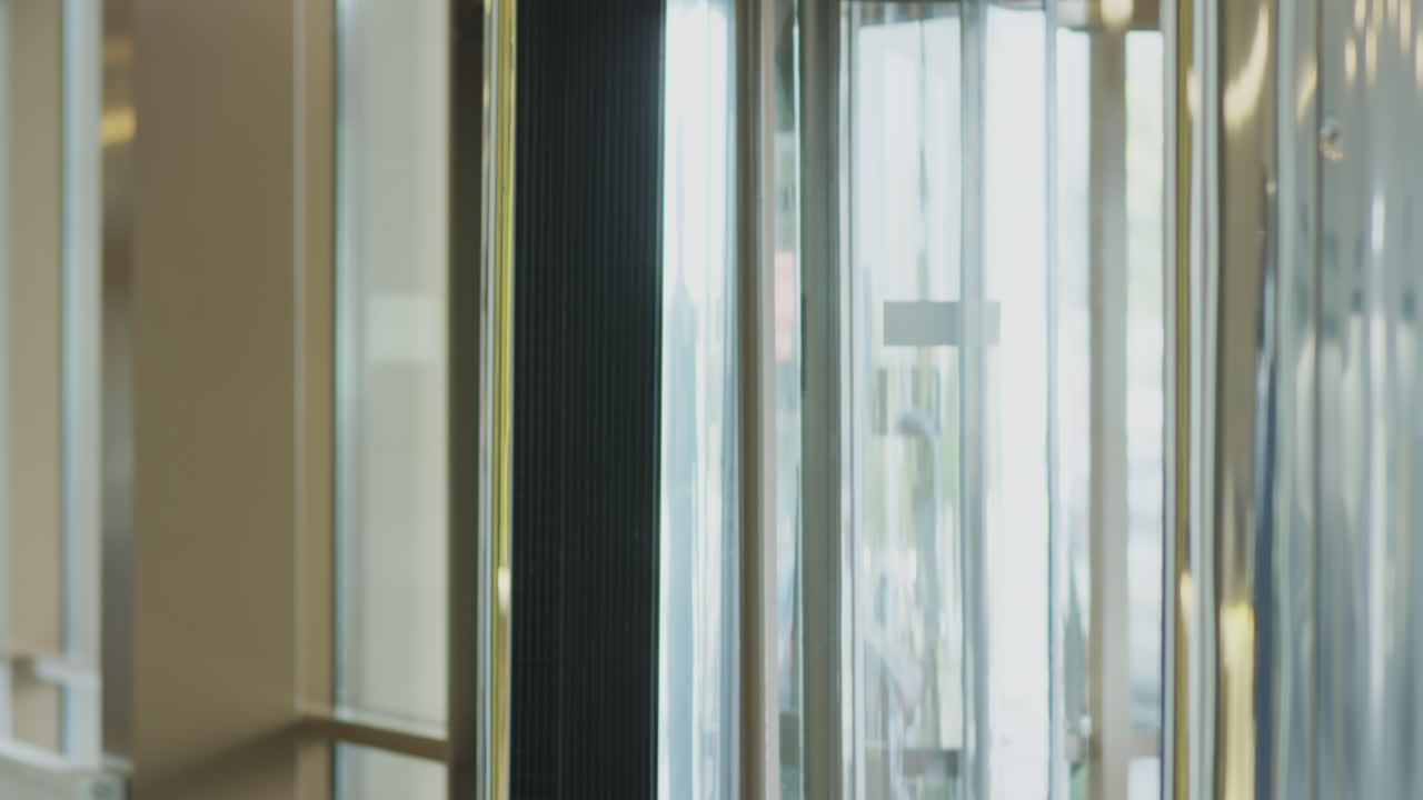 Hotel Manager Greeting Businessman in Lobby