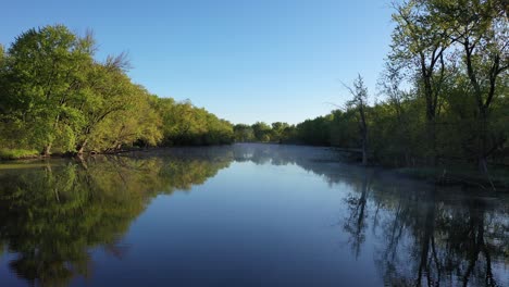 tranquil river at dawn
