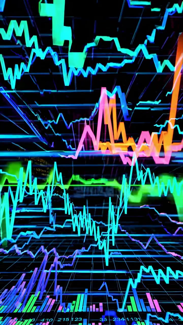 Digital Financial Data Visualization with Moving Stock Market Graphs