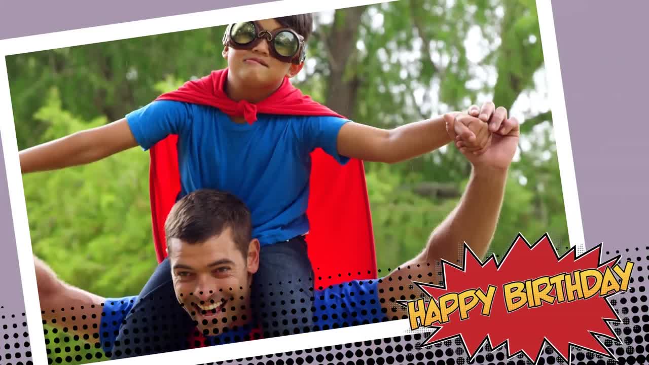 연설 거품에 쓴 생일 축하