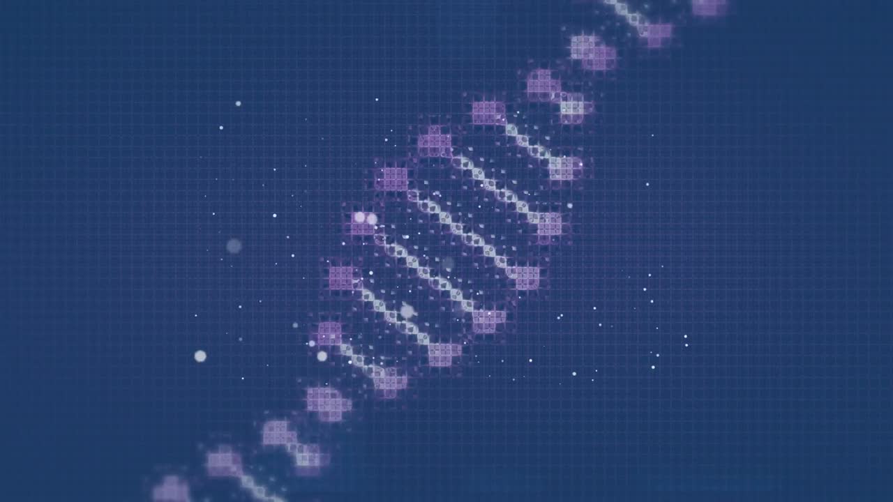 animación de la cadena de adn sobre el gráfico