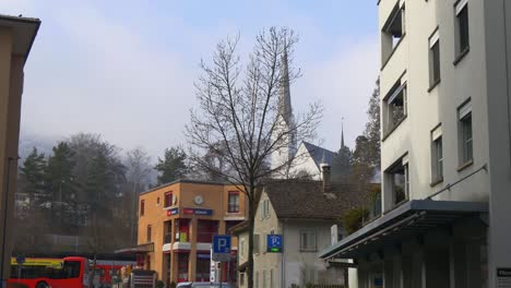 switzerland day time adliswil city traffic street panorama 4k