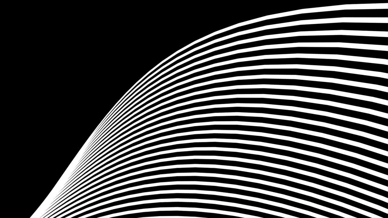 Digital white wave at black background abstract title blurred animation of particle seamless