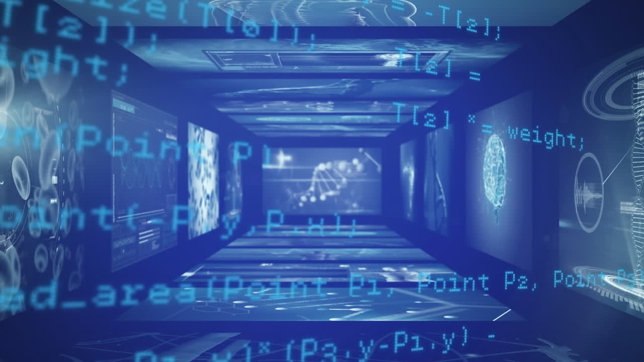 Digitally generated video of medical data processing