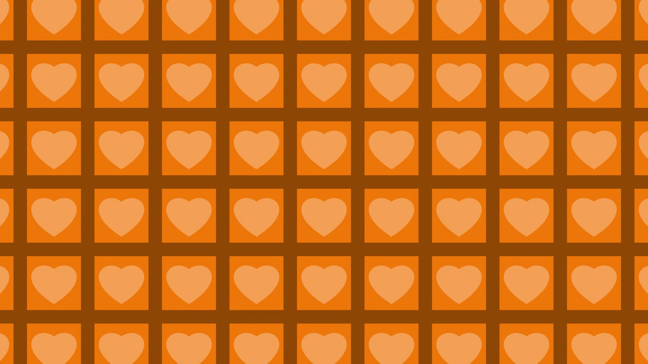 Orange Heart Pattern