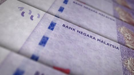 animación del bucle de la superficie del billete de dinero del ringgit de malasia