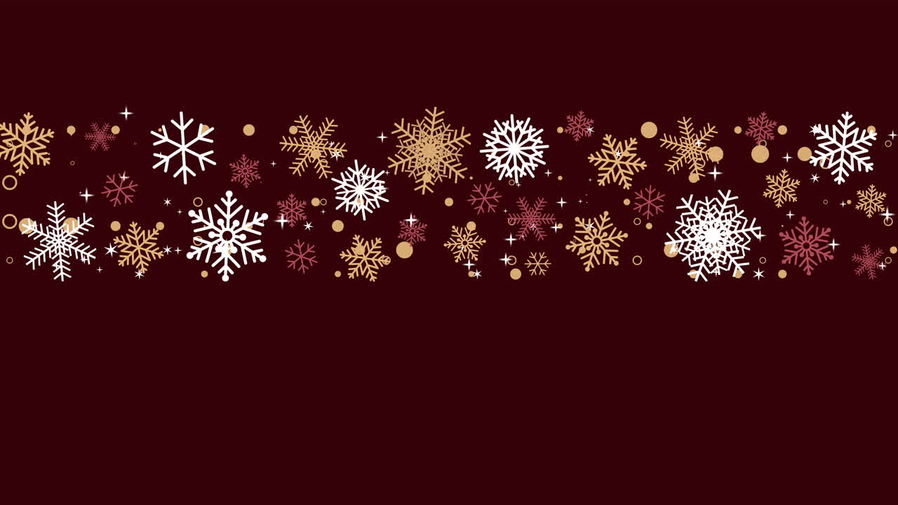 Snowflake band on maroon background