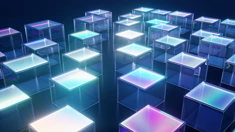 luminous abstract cubes background