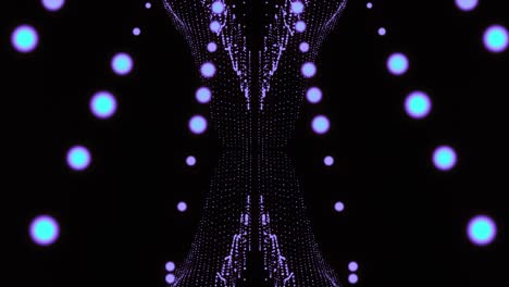 animation of purple dots moving like a wave in black background